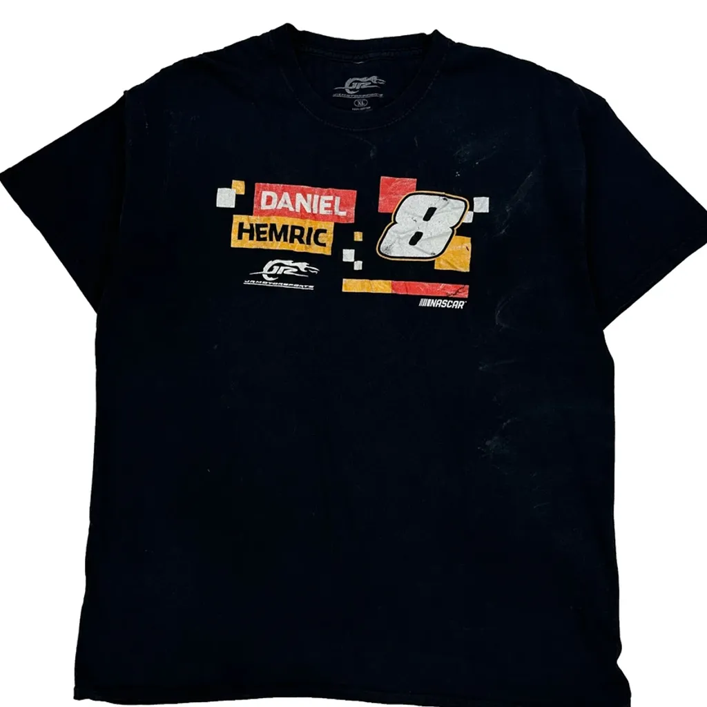 Daniel Hemric Nascar T-Shirt - XL Black Cotton - Image 4