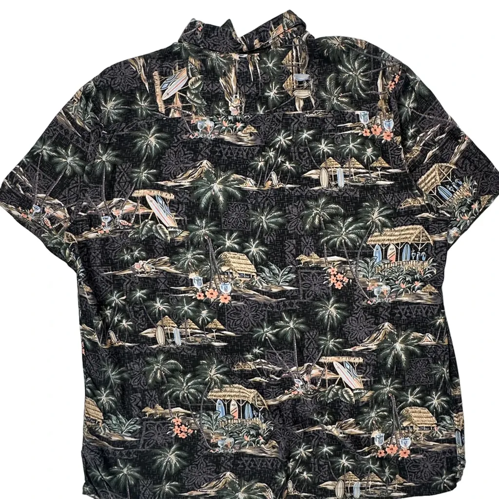 David Taylor Floral Hawaiian Shirt - XL Black Polyester - Image 7