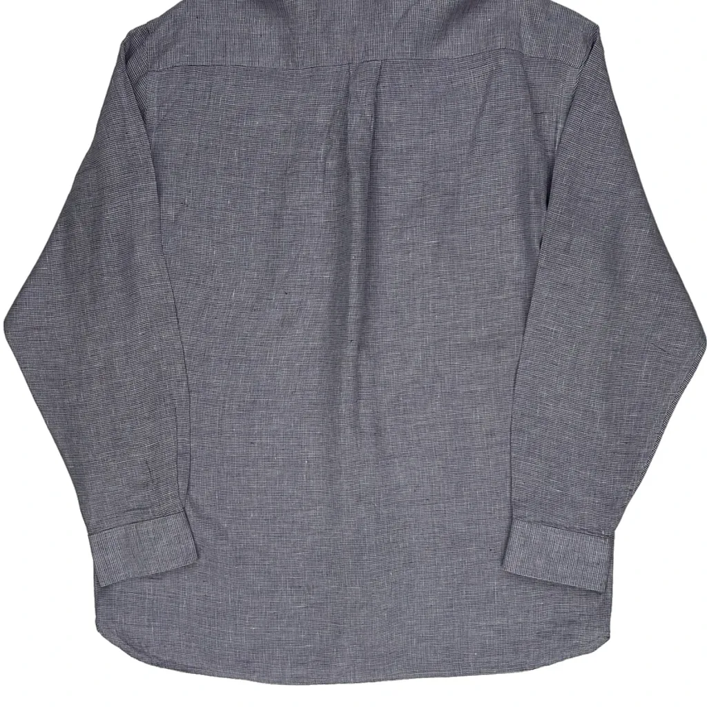 David Taylor Checked Shirt - Large Grey Cotton - Image 6