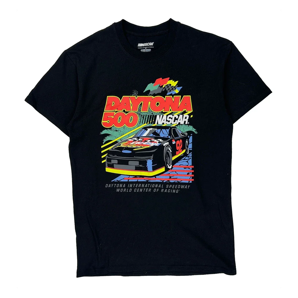 Daytona 500 Nascar T-Shirt - Medium Black Cotton Blend
