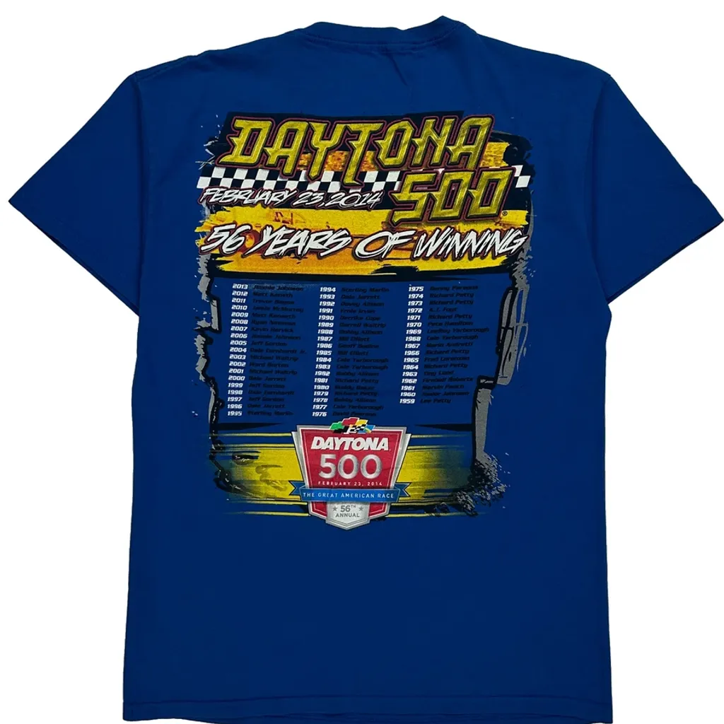Daytona 500 Nascar Graphic T-Shirt - Large Blue Cotton - Image 6