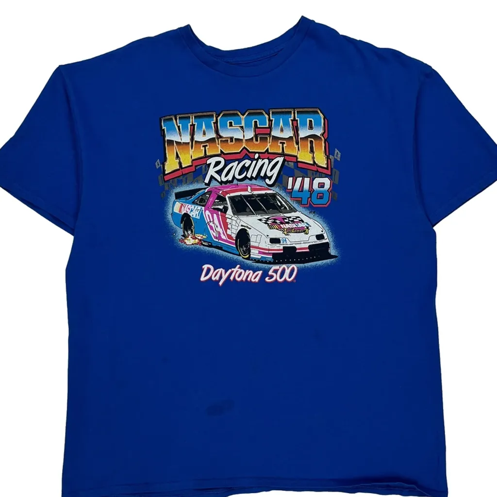 Daytona 500 Nascar T-Shirt - XL Blue Cotton - Image 4