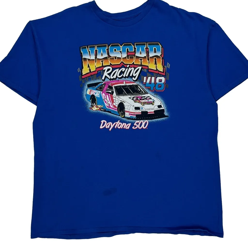 Daytona 500 Nascar T-Shirt - XL Blue Cotton - Image 5