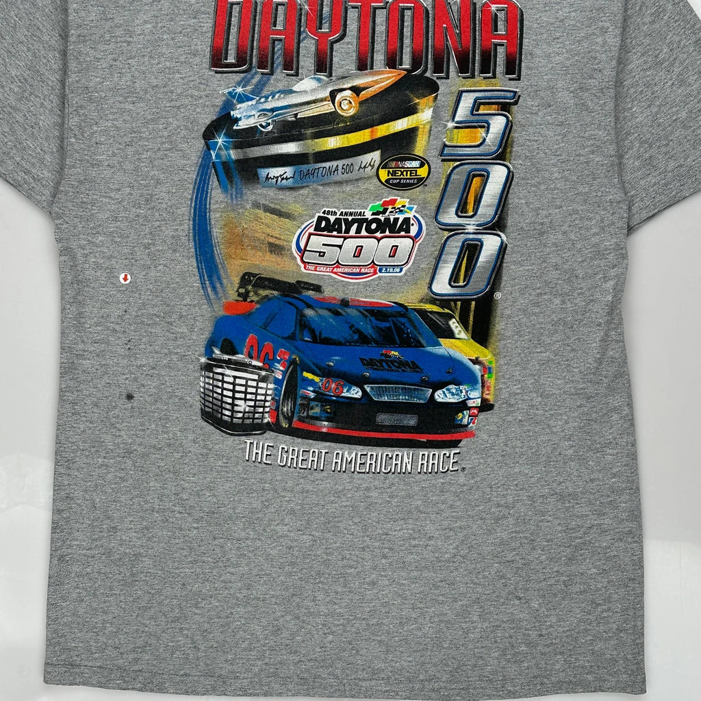 Daytona 500 Nascar Graphic T-Shirt - Small Grey Cotton - Image 3