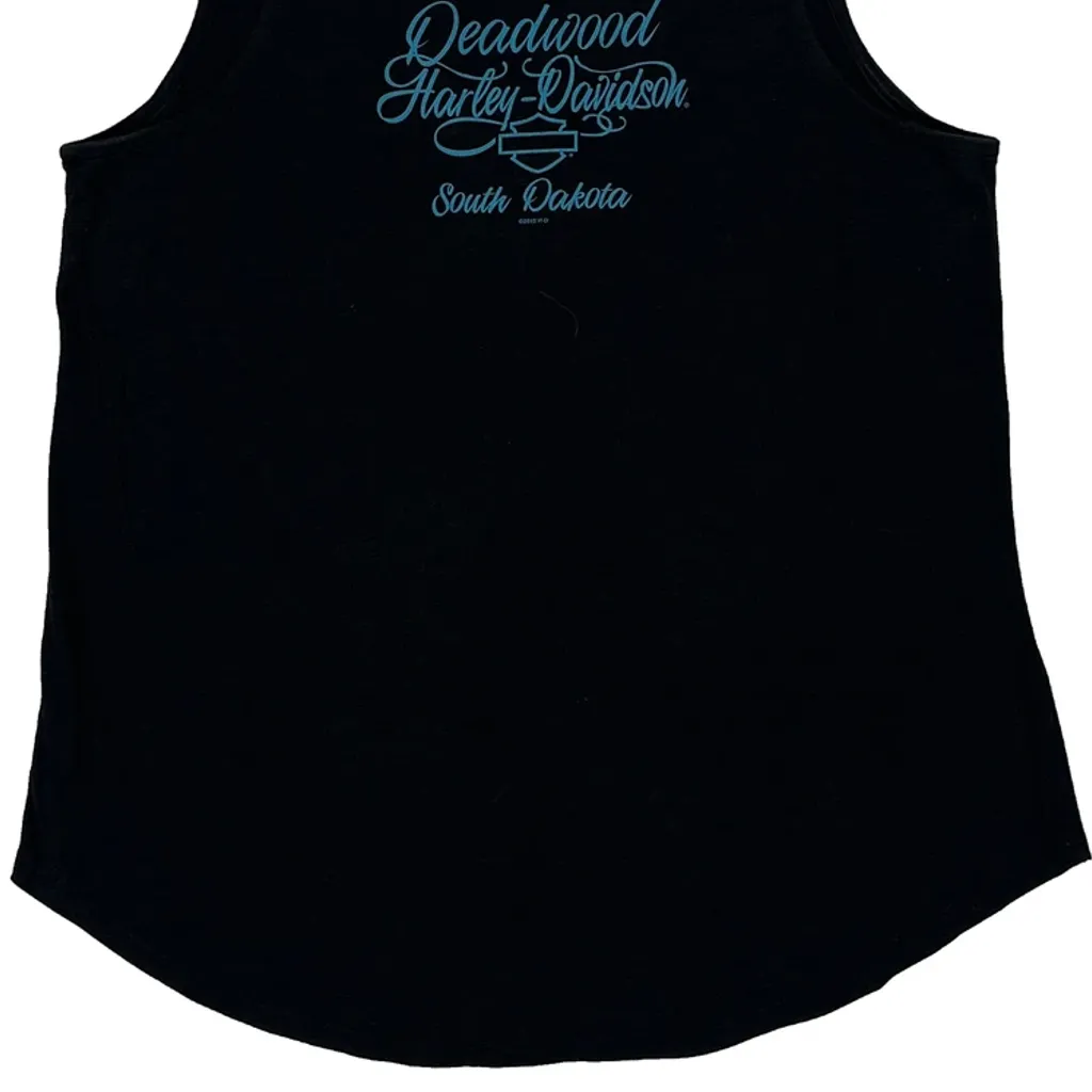 Deadwood Harley Davidson Graphic Vest - Medium Black Cotton - Image 6
