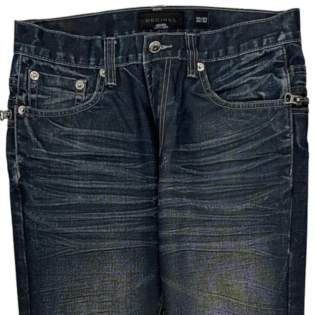 Decibel Slim Fit Jeans - 32W 30L Dark Wash Cotton Blend - Image 9