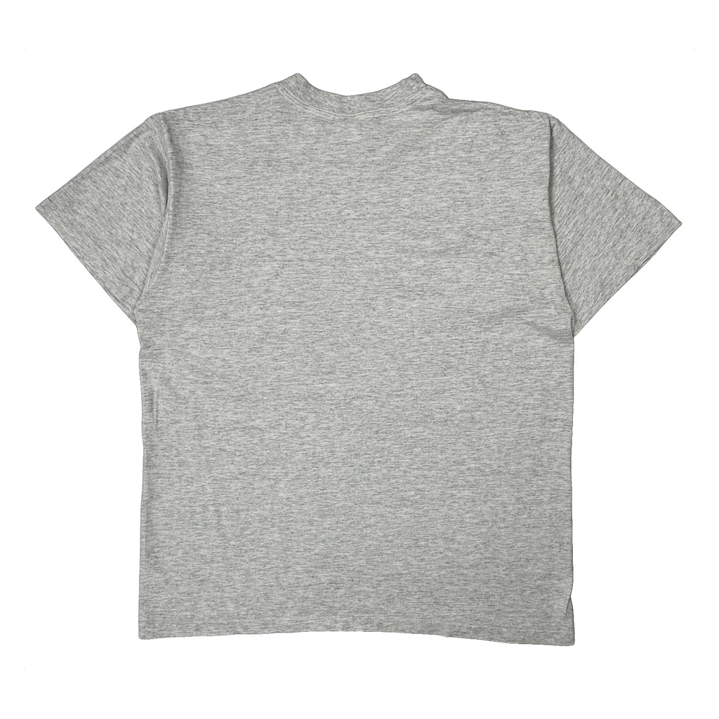 Deer Print Gyrk Single Stitch T-Shirt - Large Grey Cotton - Image 2