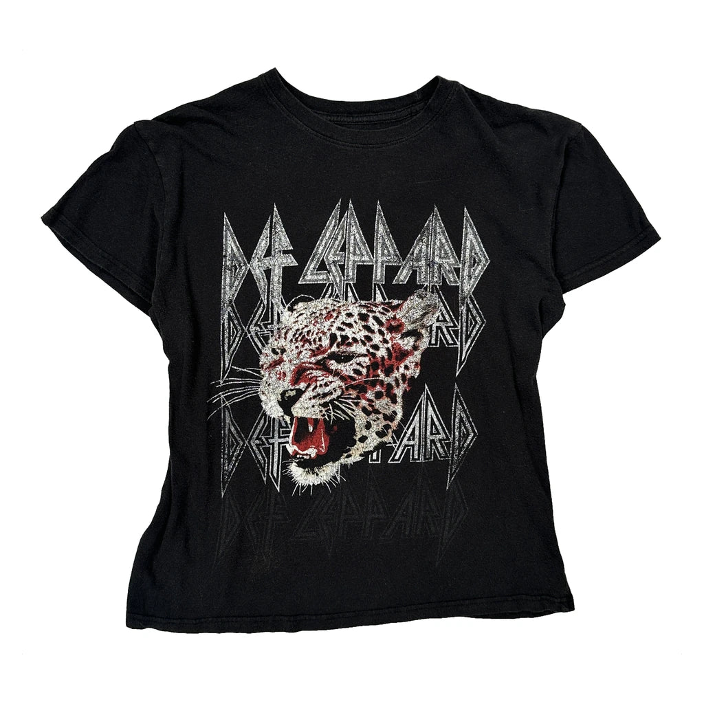Def Leppard Def Leppard Band T-Shirt - Medium Black Cotton