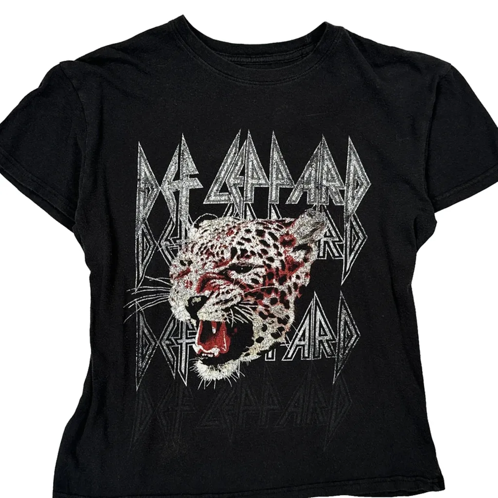 Def Leppard Def Leppard Band T-Shirt - Medium Black Cotton - Image 4
