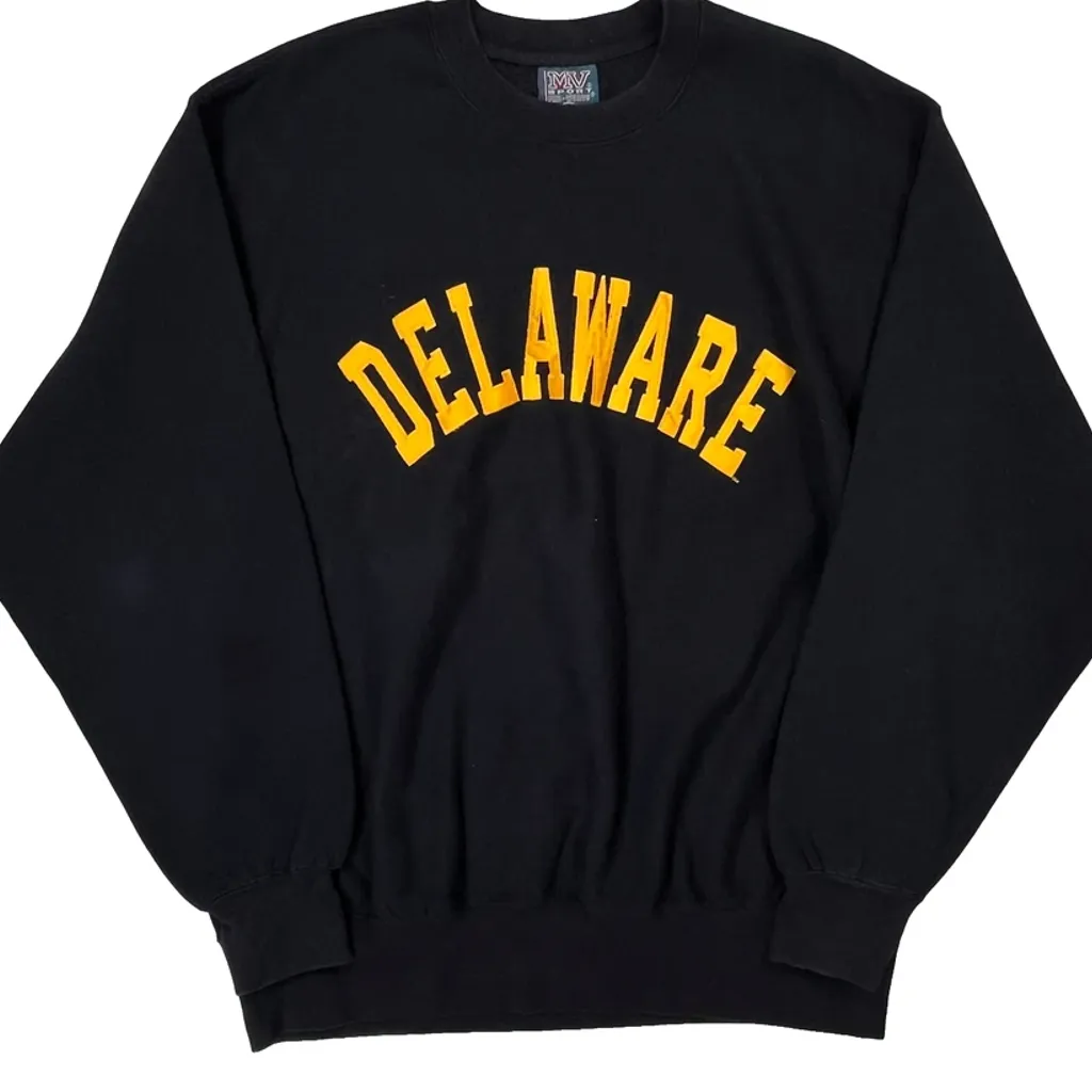 Delaware Mv Sport College Sweatshirt - XL Black Cotton Blend - Image 4
