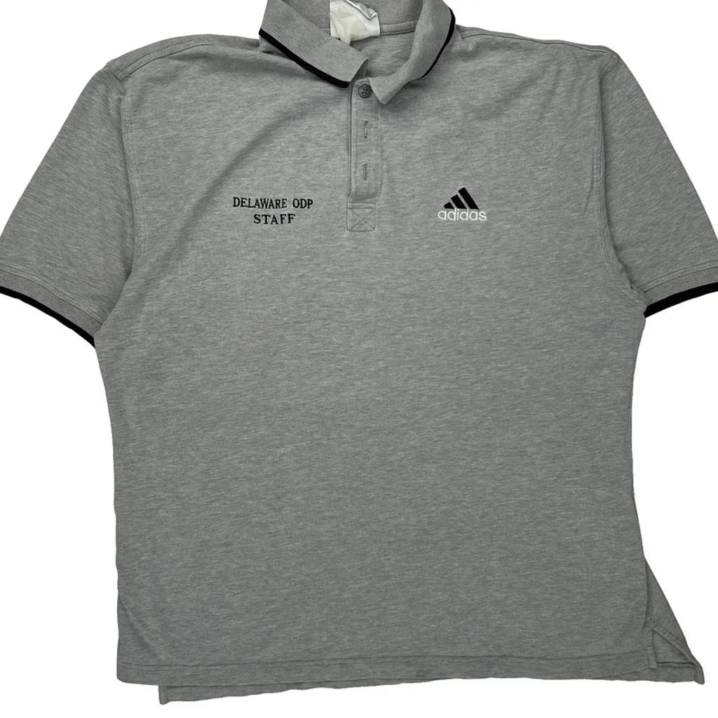 Delaware Odp Staff Adidas Polo Shirt - XL Grey Cotton - Image 4