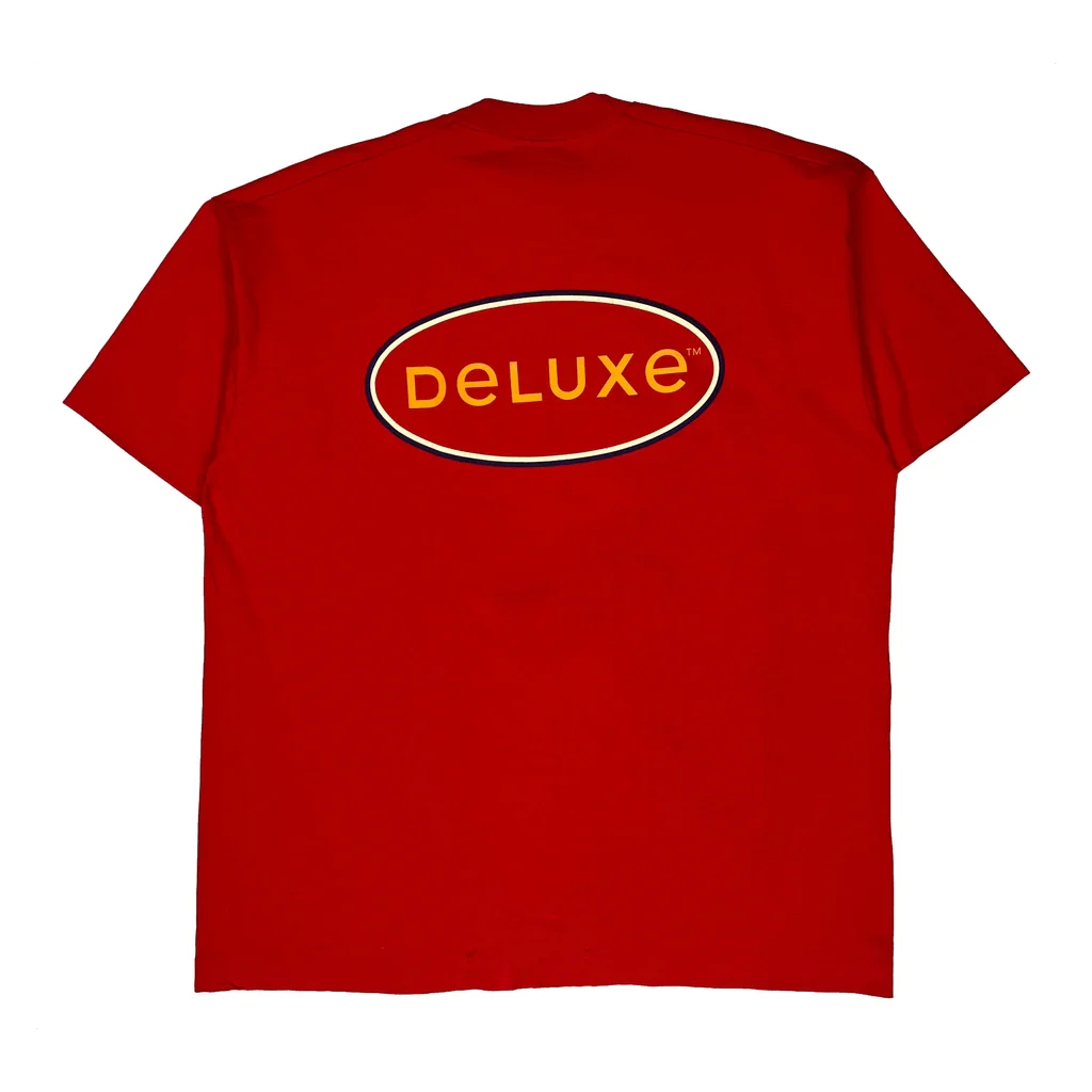 Deluxe Fruit Of The Loom Single Stitch T-Shirt - XL Red Cotton Blend - Image 2