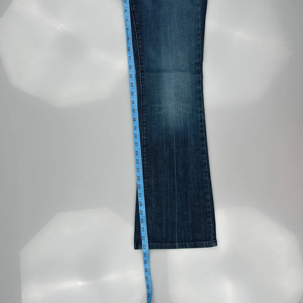 Denim & Flower Flared Jeans - 31W UK 10 Blue Denim - Image 5