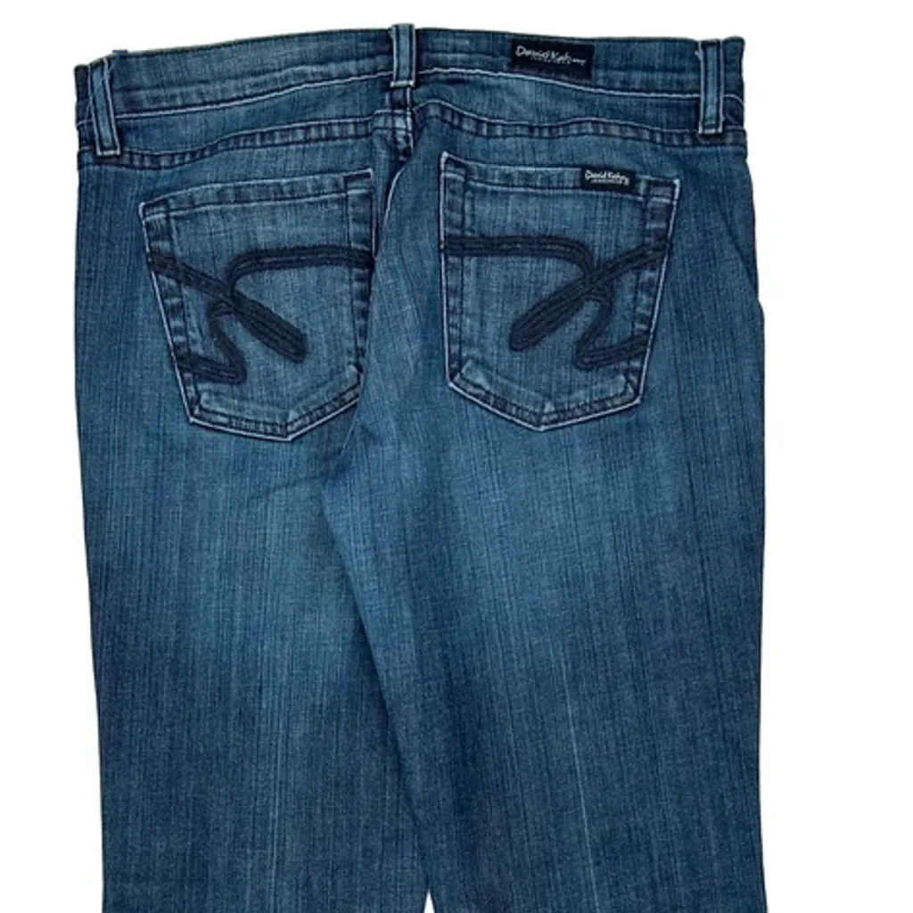 Denim & Flower Flared Jeans - 31W UK 10 Blue Denim - Image 6