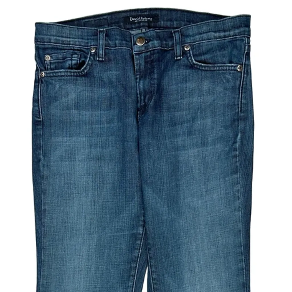 Denim & Flower Flared Jeans - 31W UK 10 Blue Denim - Image 9