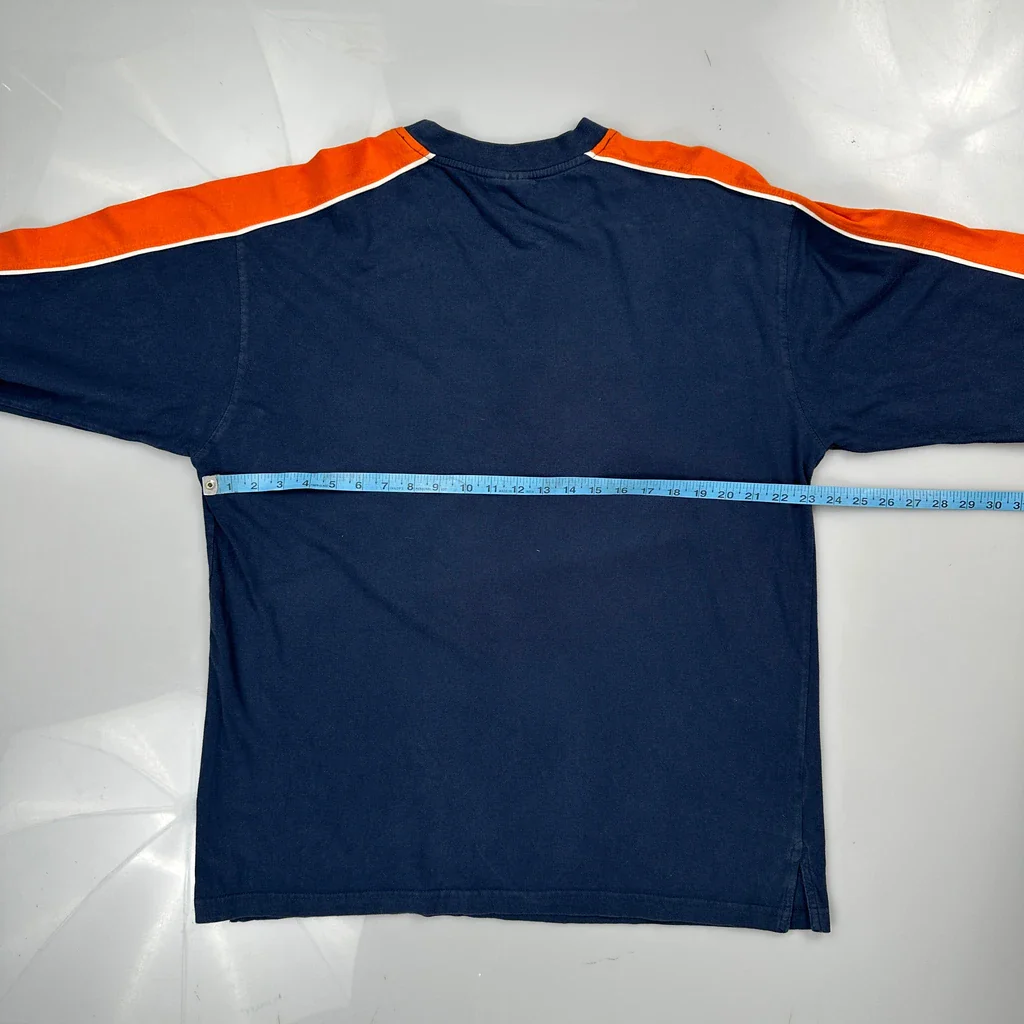 Denver Broncos Nfl Long Sleeve T-Shirt - XL Navy Cotton - Image 3