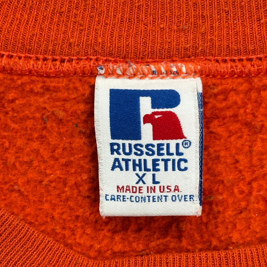 Denver Broncos Russell Athletic Football Sweatshirt - XL Orange Cotton - Image 3