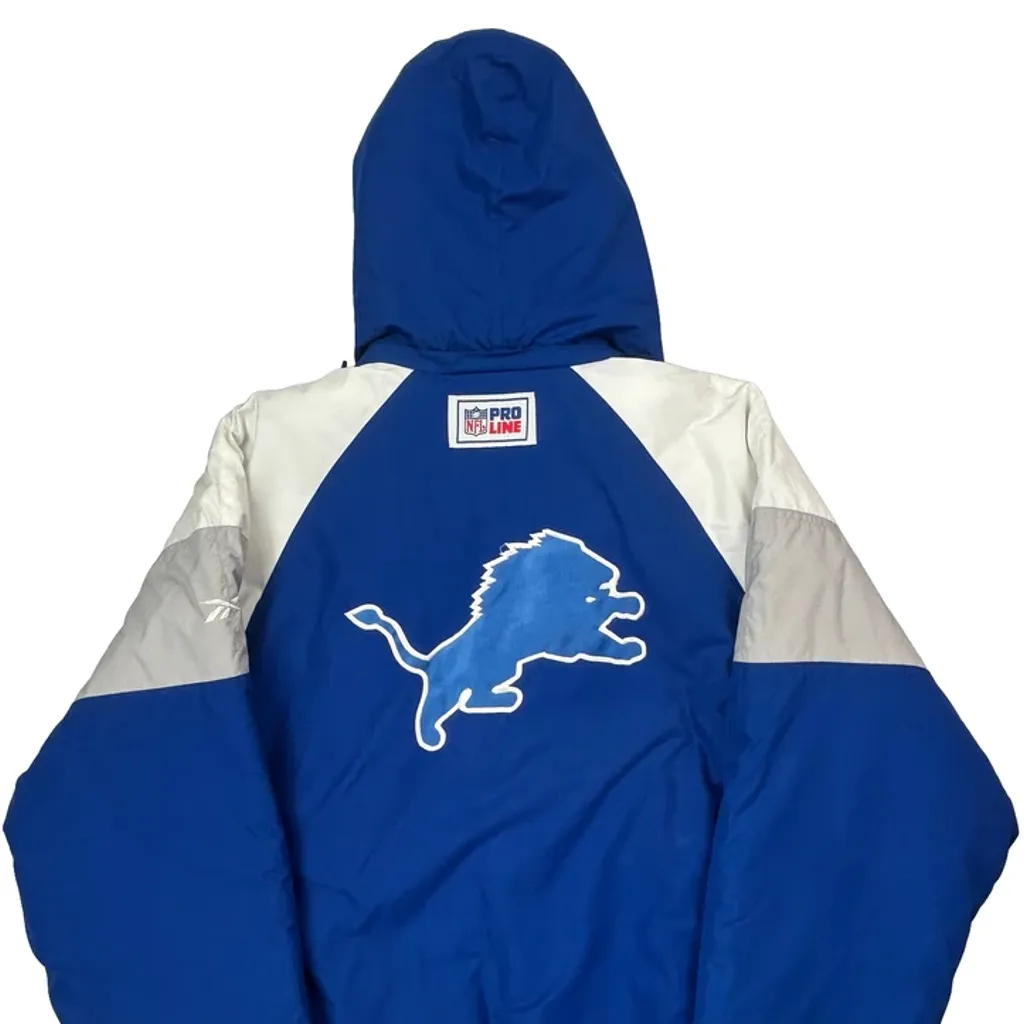 Detroit Lions Reebok Nfl Jacket - XL Blue Polyester - Image 6