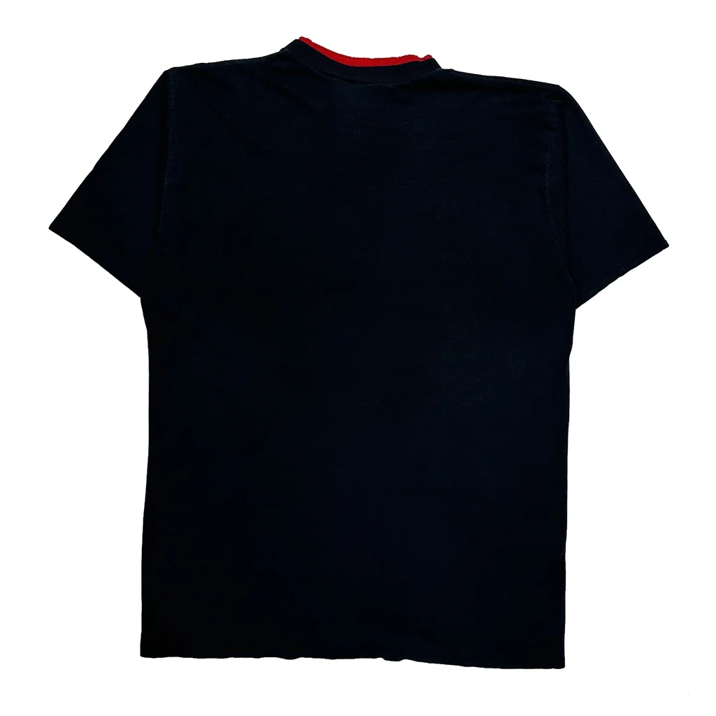Detroit Red Wings Jostens Single Stitch T-Shirt - Large Black Cotton - Image 2