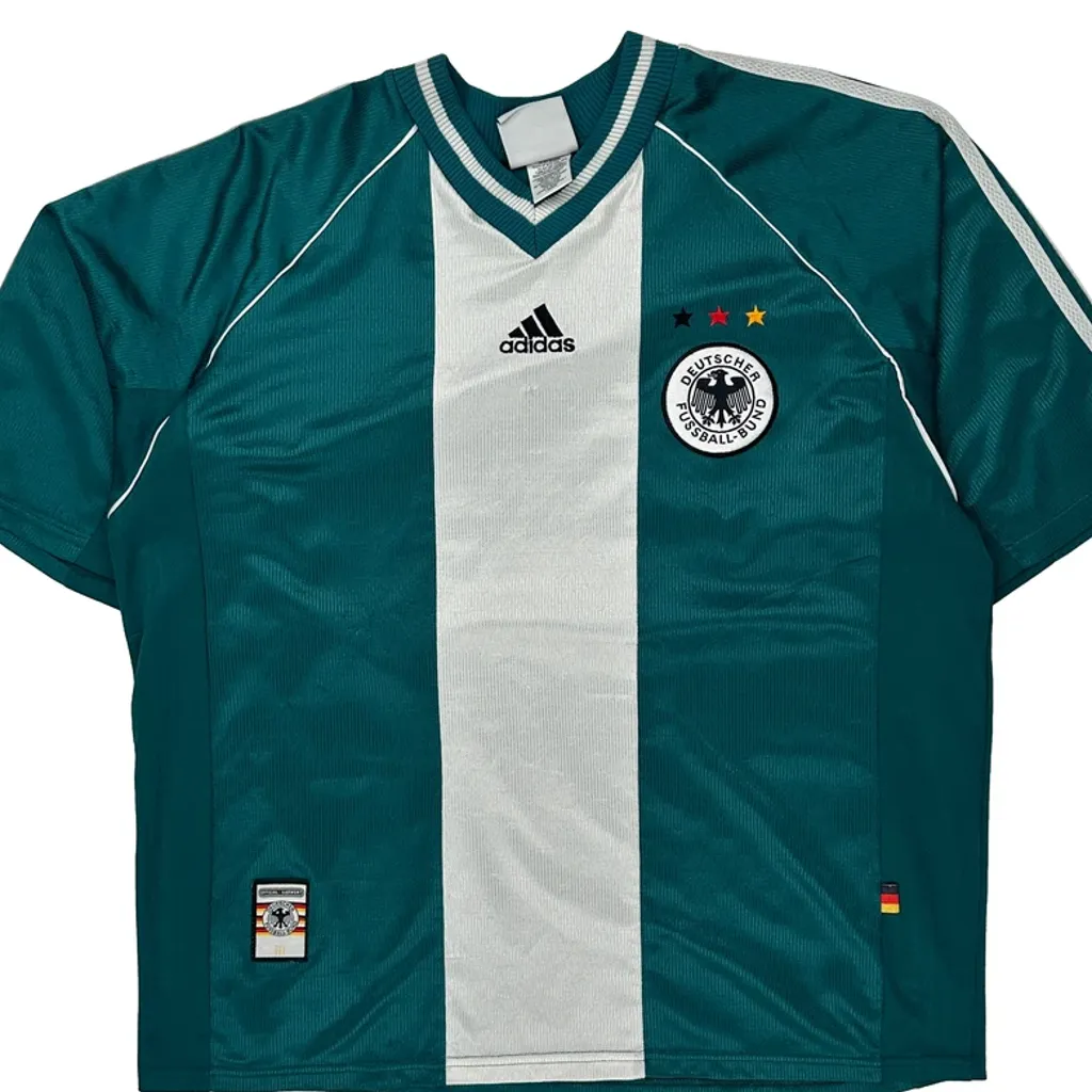 Deutsche Fußball-Bund Adidas 1998-00 Away Football Shirt - XL Green Polyester - Image 5