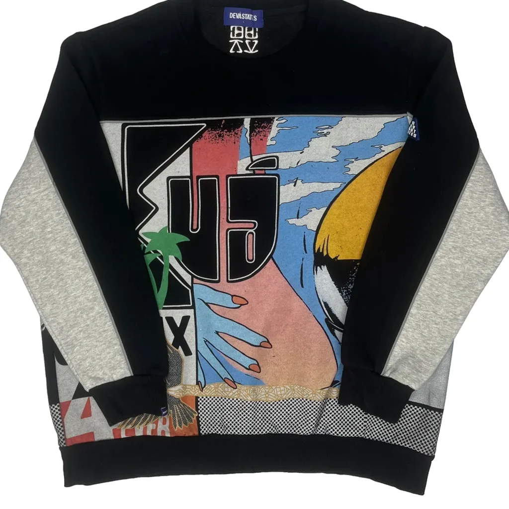 Devastates Graphic Sweatshirt - Large Black Cotton - Image 6