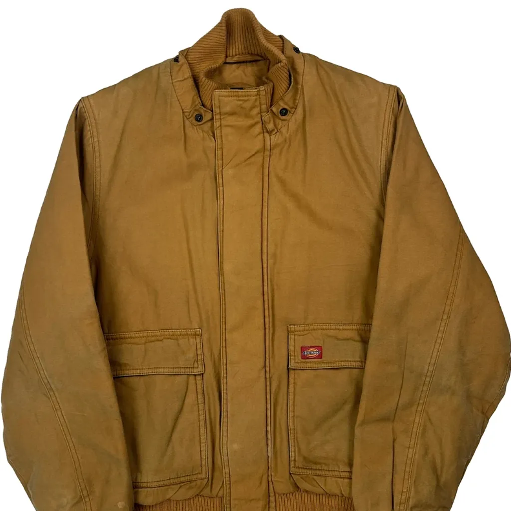 Dickies Workwear Bomber Jacket - Small Brown Cotton - Image 4