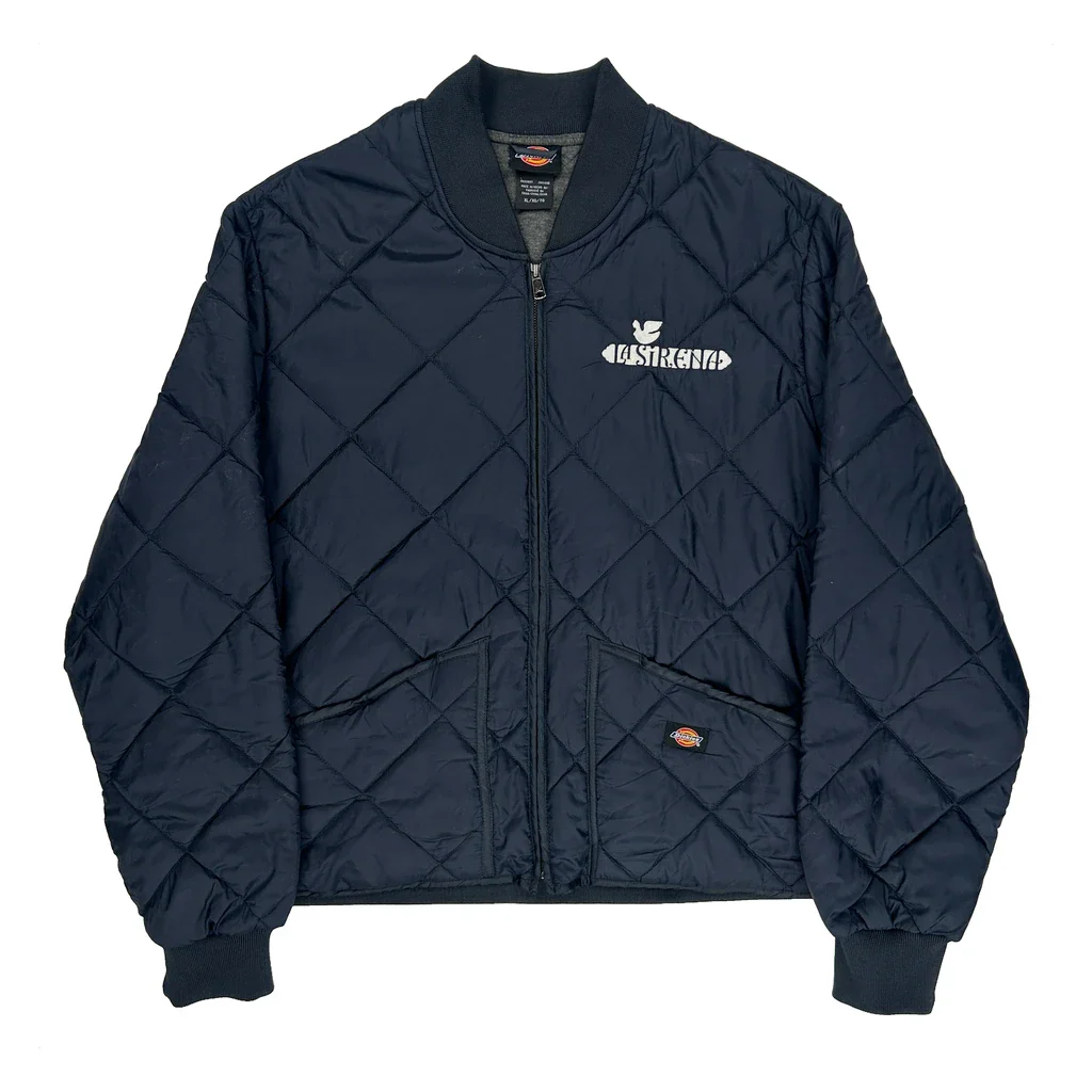 Dickies Quilted Liner Style Bomber Jacket - XL Navy Polyester