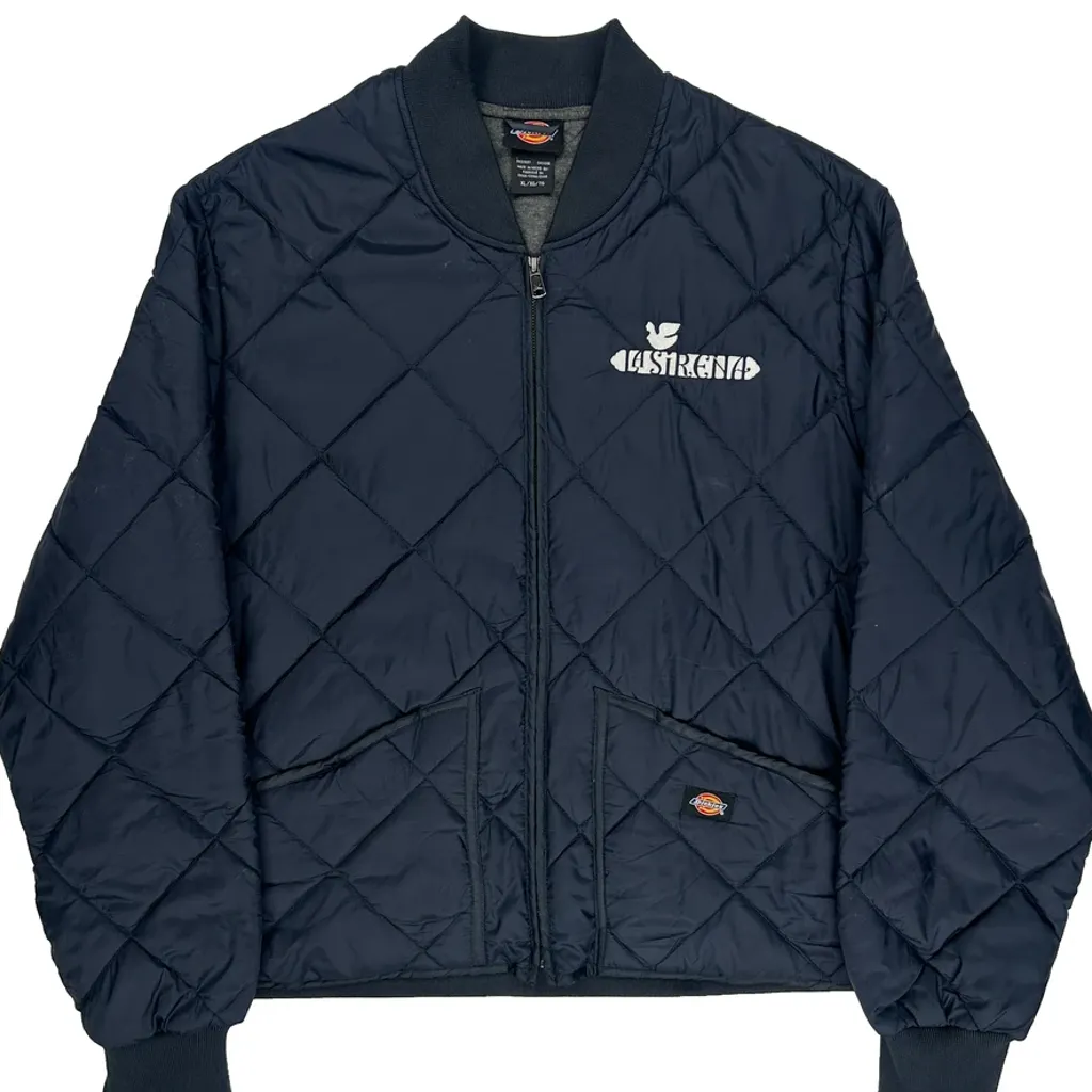 Dickies Quilted Liner Style Bomber Jacket - XL Navy Polyester - Image 4