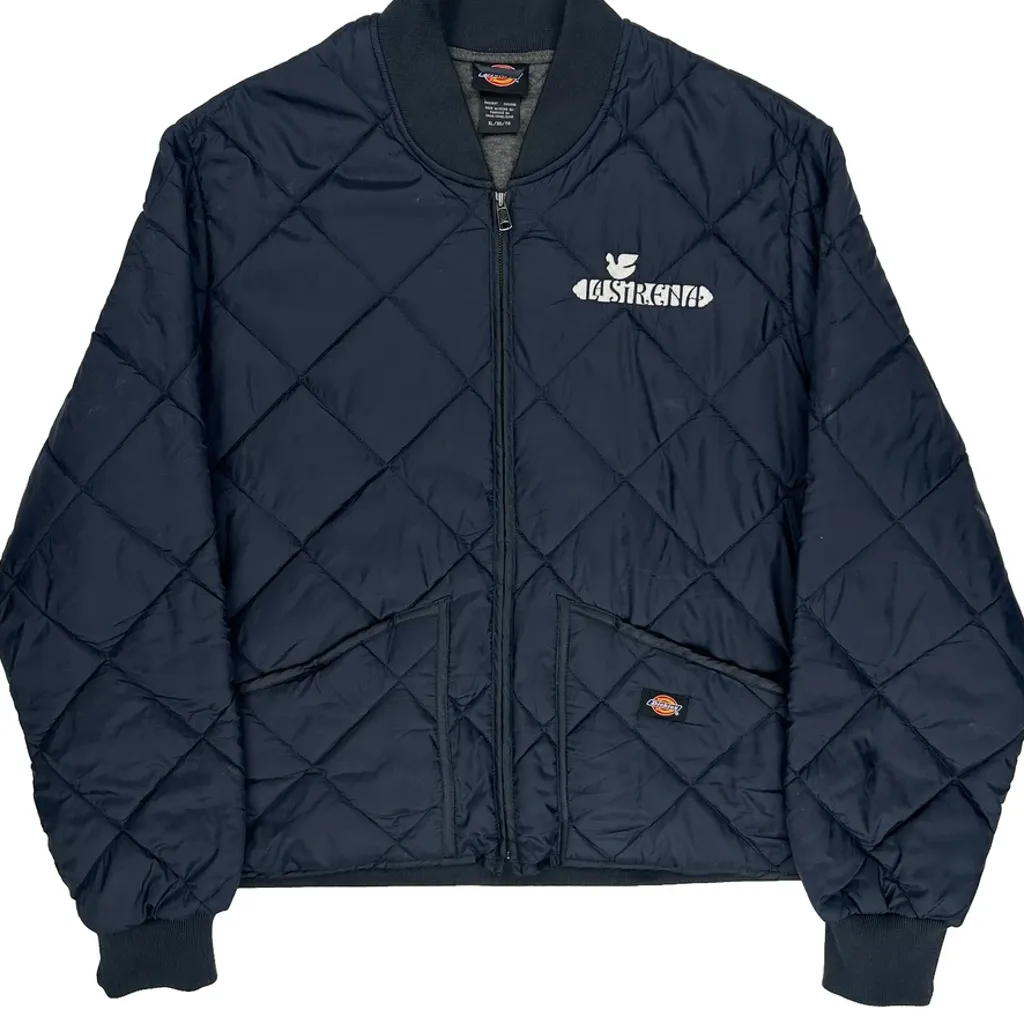 Dickies Quilted Liner Style Bomber Jacket - XL Navy Polyester - Image 5