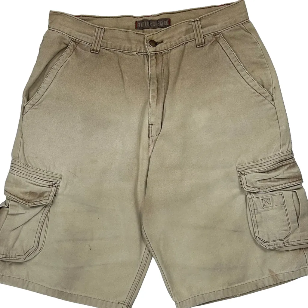 Dickies Cargo Shorts - 32W 11L Beige Cotton - Image 10