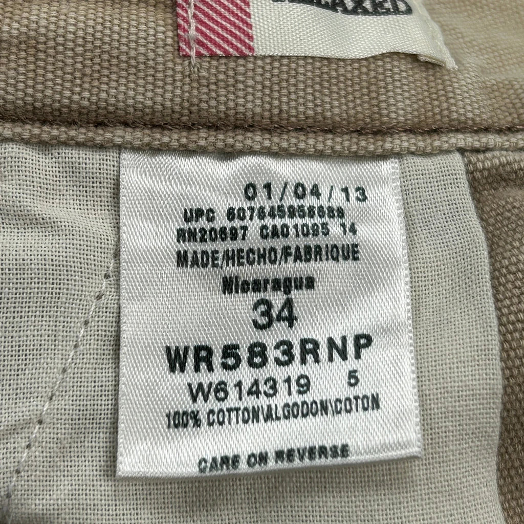 Dickies Cargo Shorts - 32W 11L Beige Cotton - Image 6