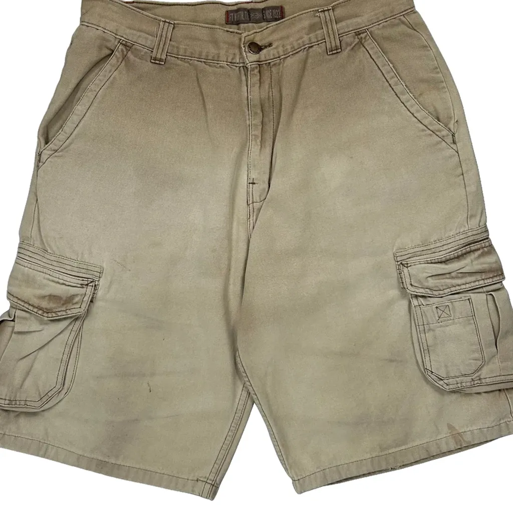 Dickies Cargo Shorts - 32W 11L Beige Cotton - Image 9