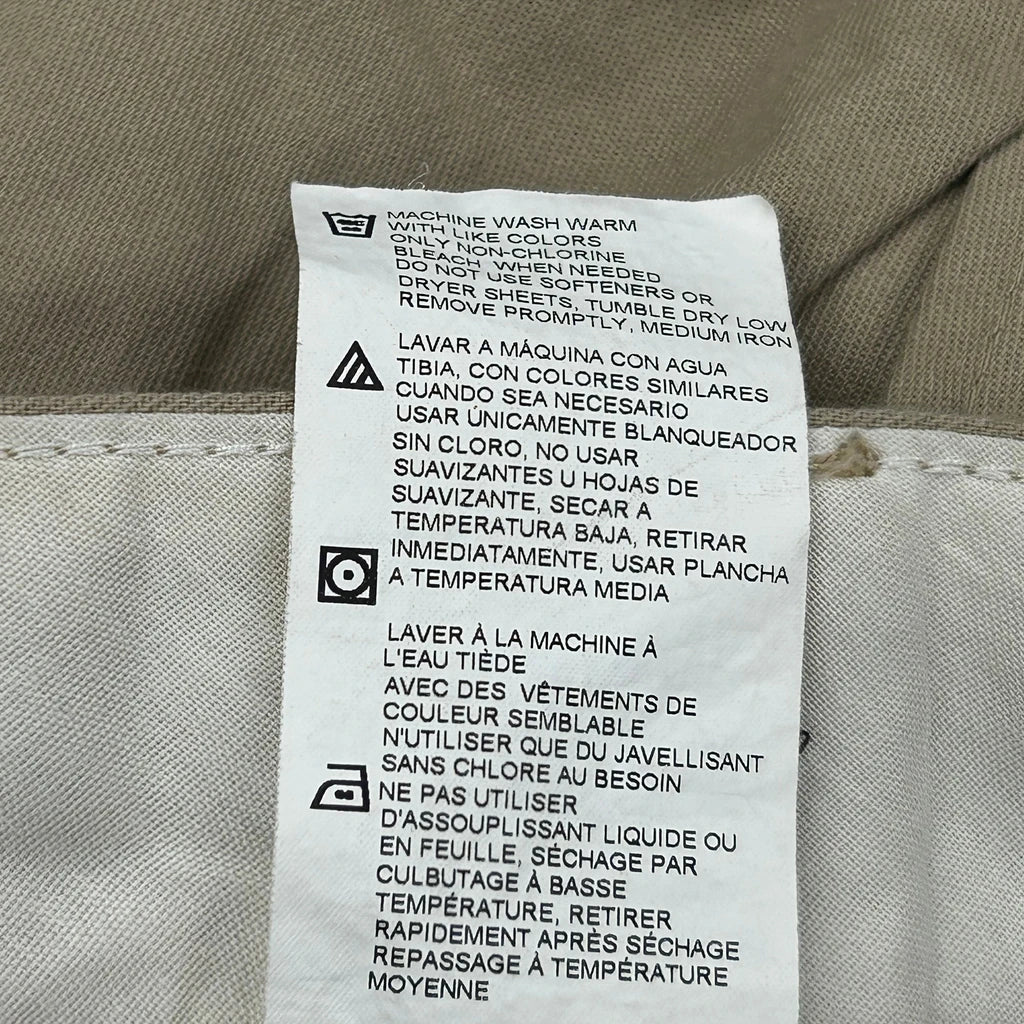 Dickies Baggy Cargo Shorts - 33W 10L Beige Cotton - Image 7