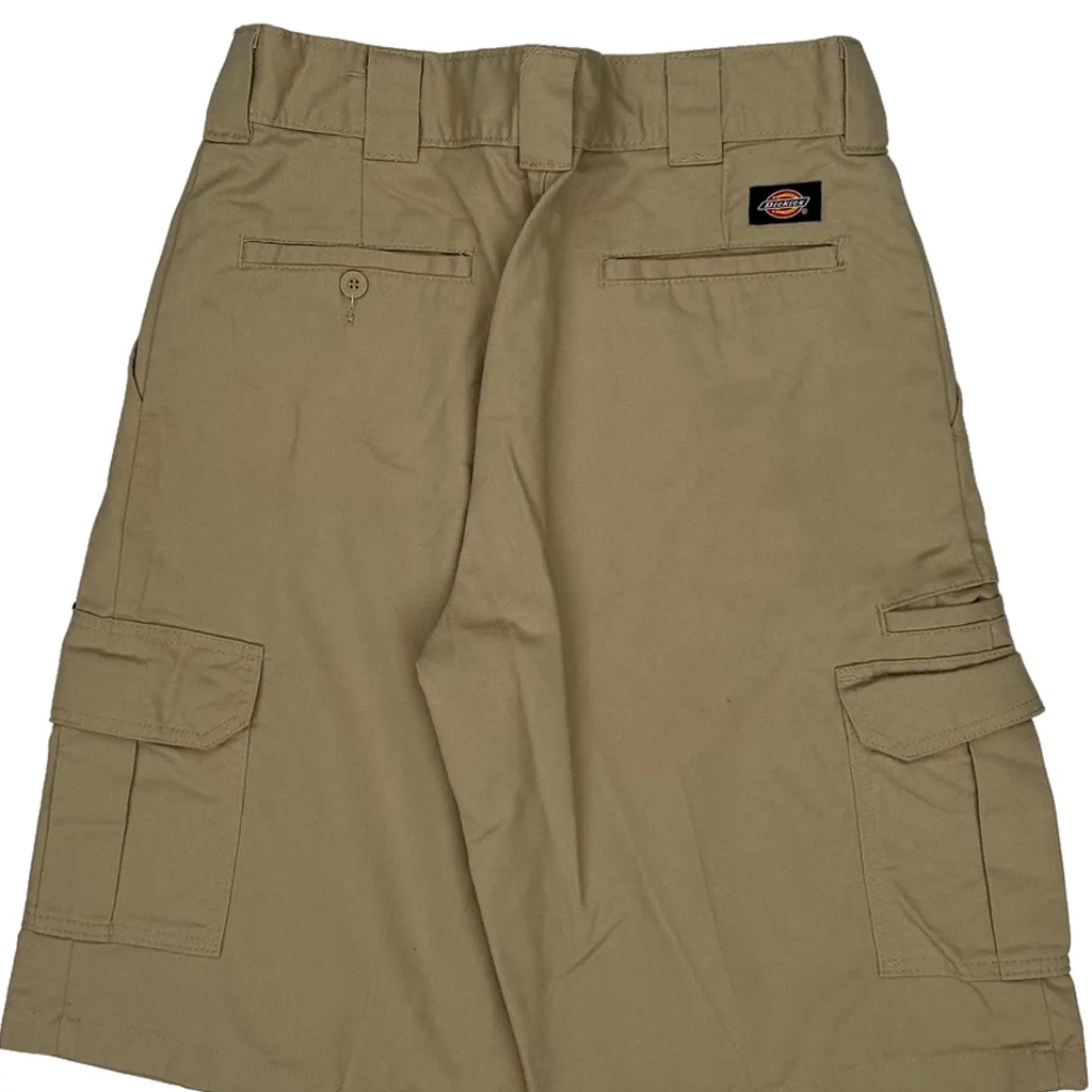 Dickies Baggy Cargo Shorts - 33W 10L Beige Cotton - Image 8