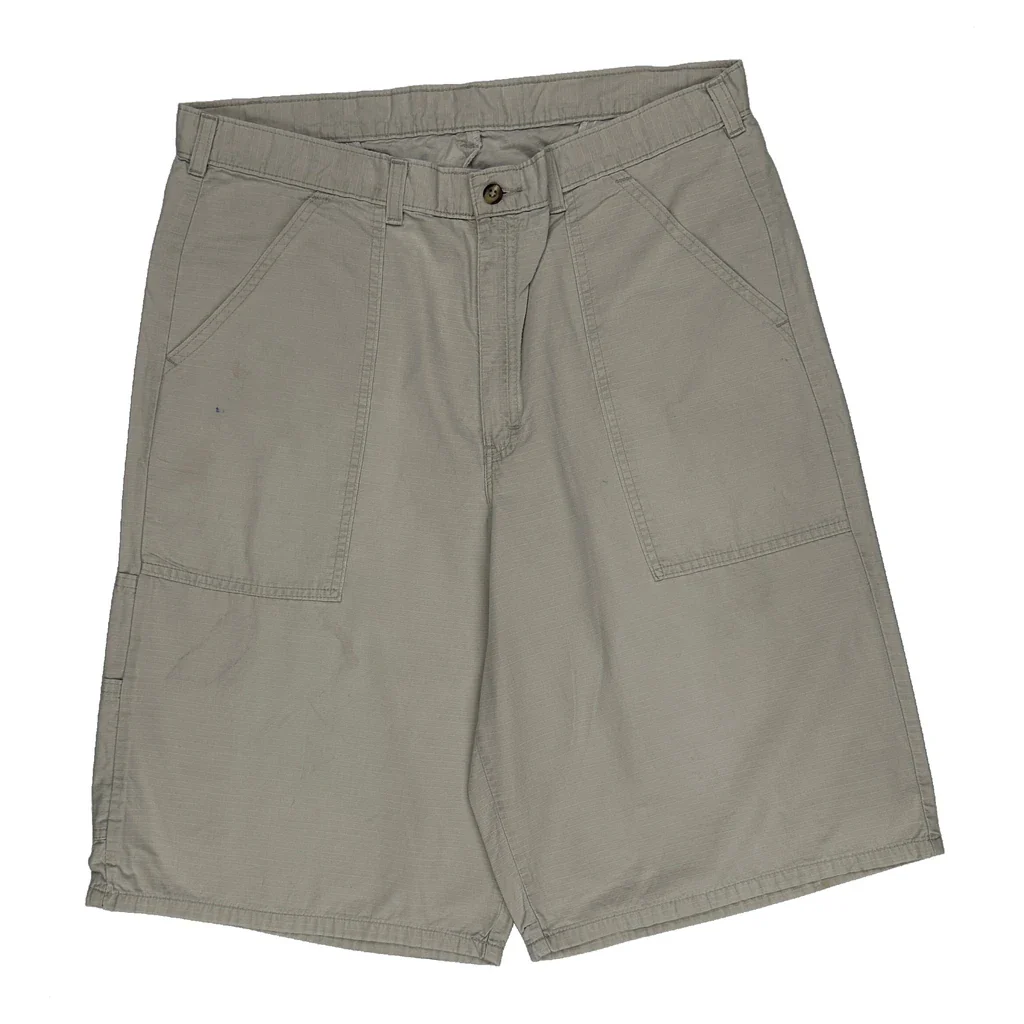 Dickies Baggy Fatigue Cargo Shorts - 34W 11L Beige Cotton - Image 2