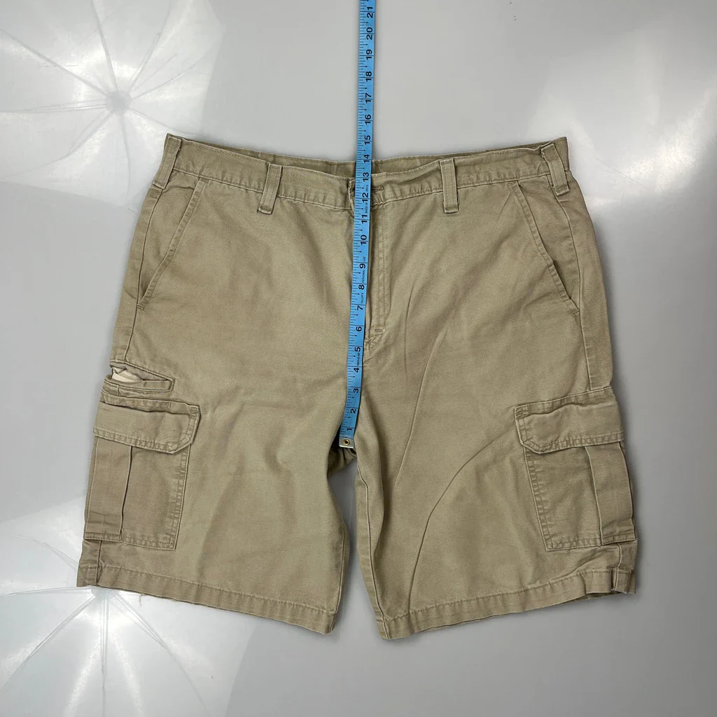 Dickies Cargo Shorts - 38W 11L Beige Cotton - Image 4