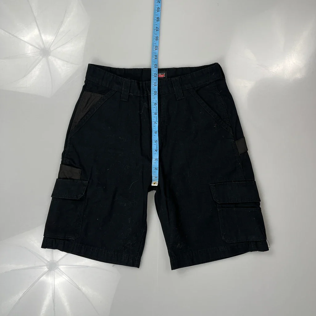 Dickies Cargo Shorts - 30W 10L Black Cotton - Image 4