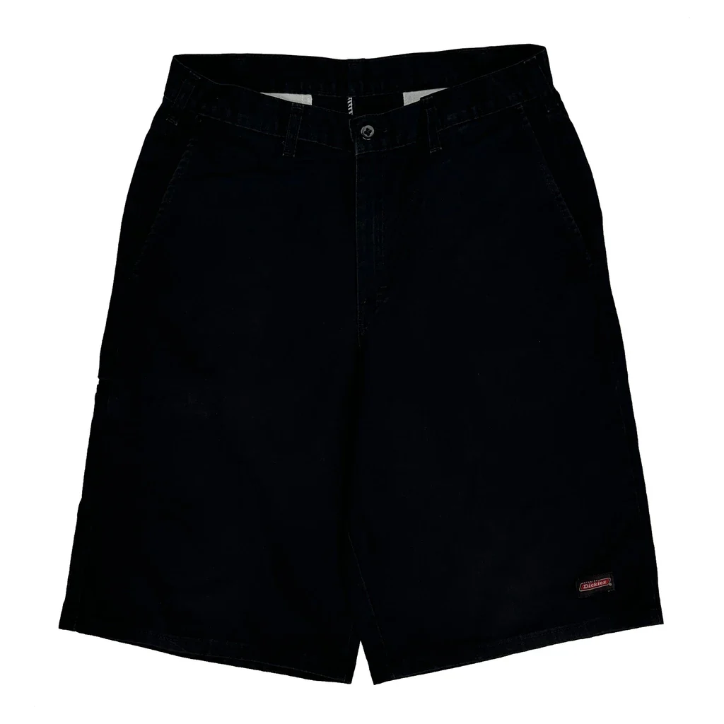 Dickies Baggy Cargo Shorts - 30W 10L Black Cotton - Image 2