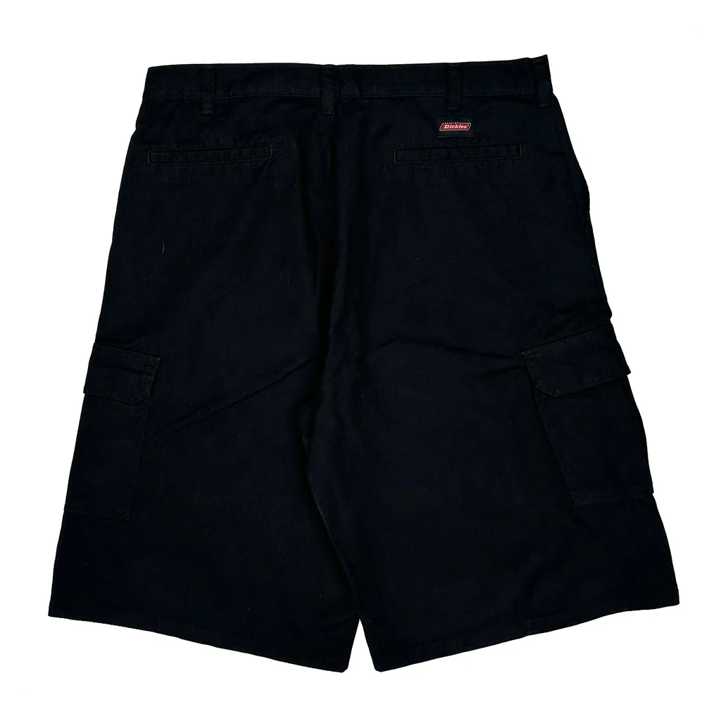 Dickies Baggy Cargo Shorts - 34W 11L Black Cotton