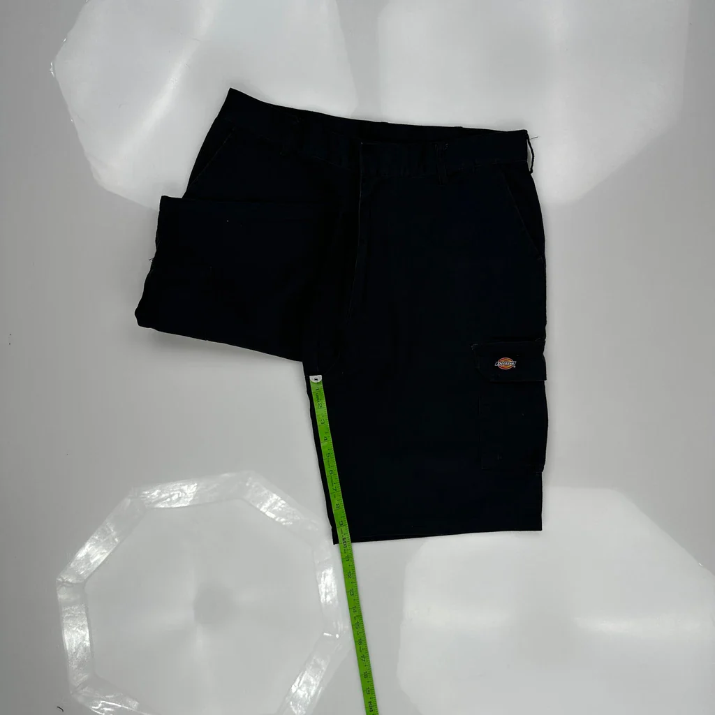 Dickies Cargo Shorts - 34W 11L Black Cotton - Image 5