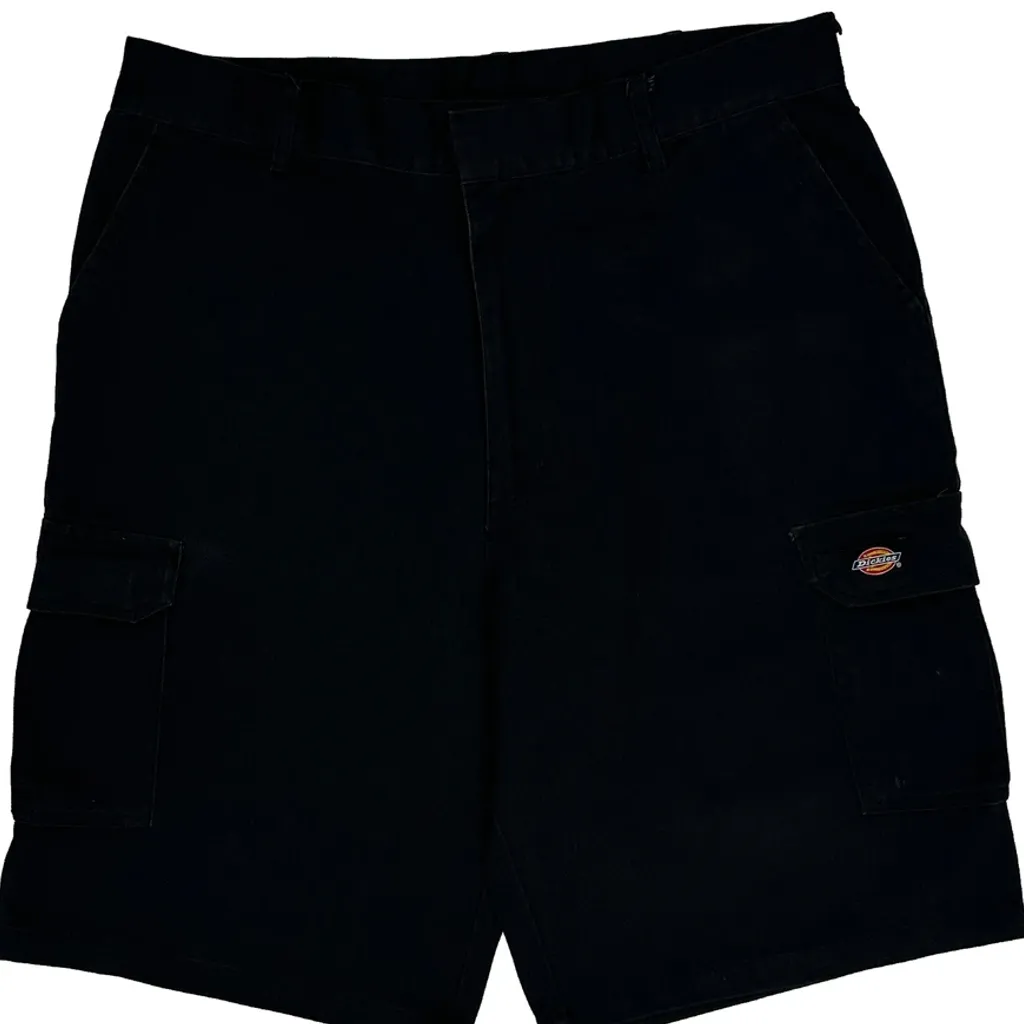 Dickies Cargo Shorts - 34W 11L Black Cotton - Image 9