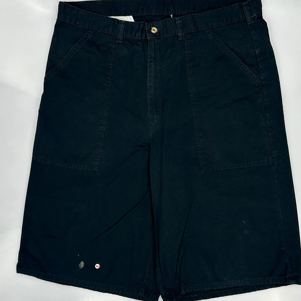 Dickies Baggy Cargo Shorts - 36W 11L Black Cotton - Image 3