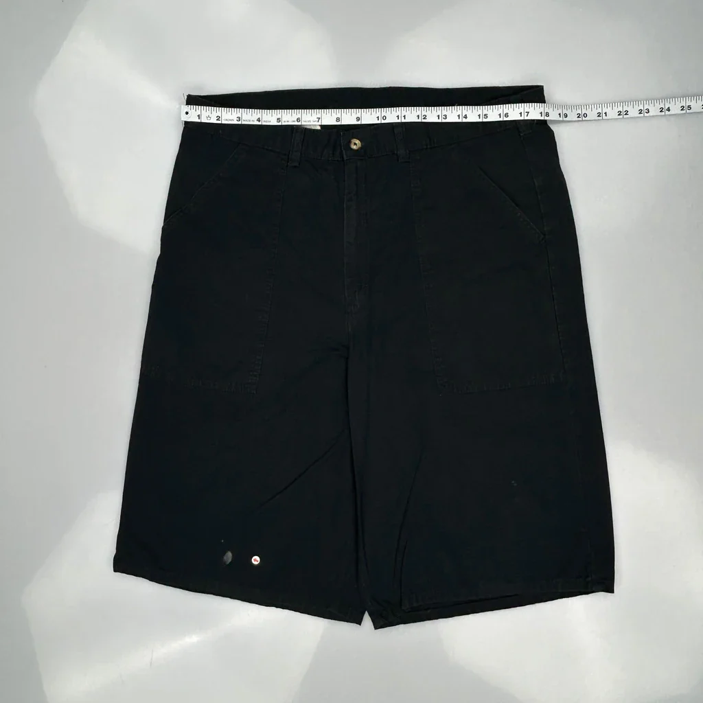 Dickies Baggy Cargo Shorts - 36W 11L Black Cotton - Image 4