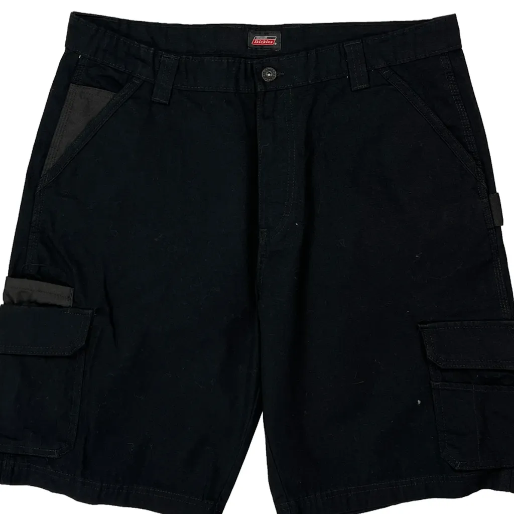 Dickies Cargo Shorts - 36W 10L Black Cotton - Image 9