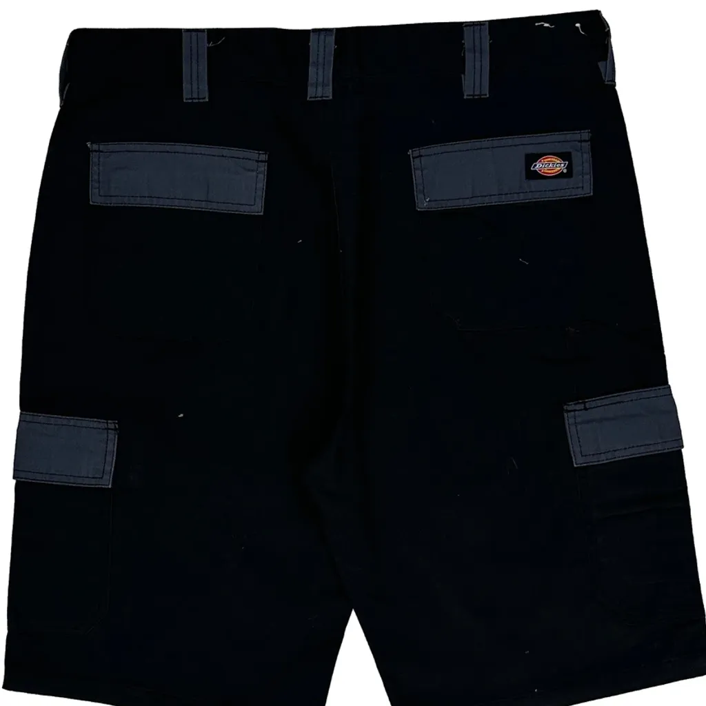 Dickies Cargo Shorts - 36W 10L Black Polyester Blend - Image 7