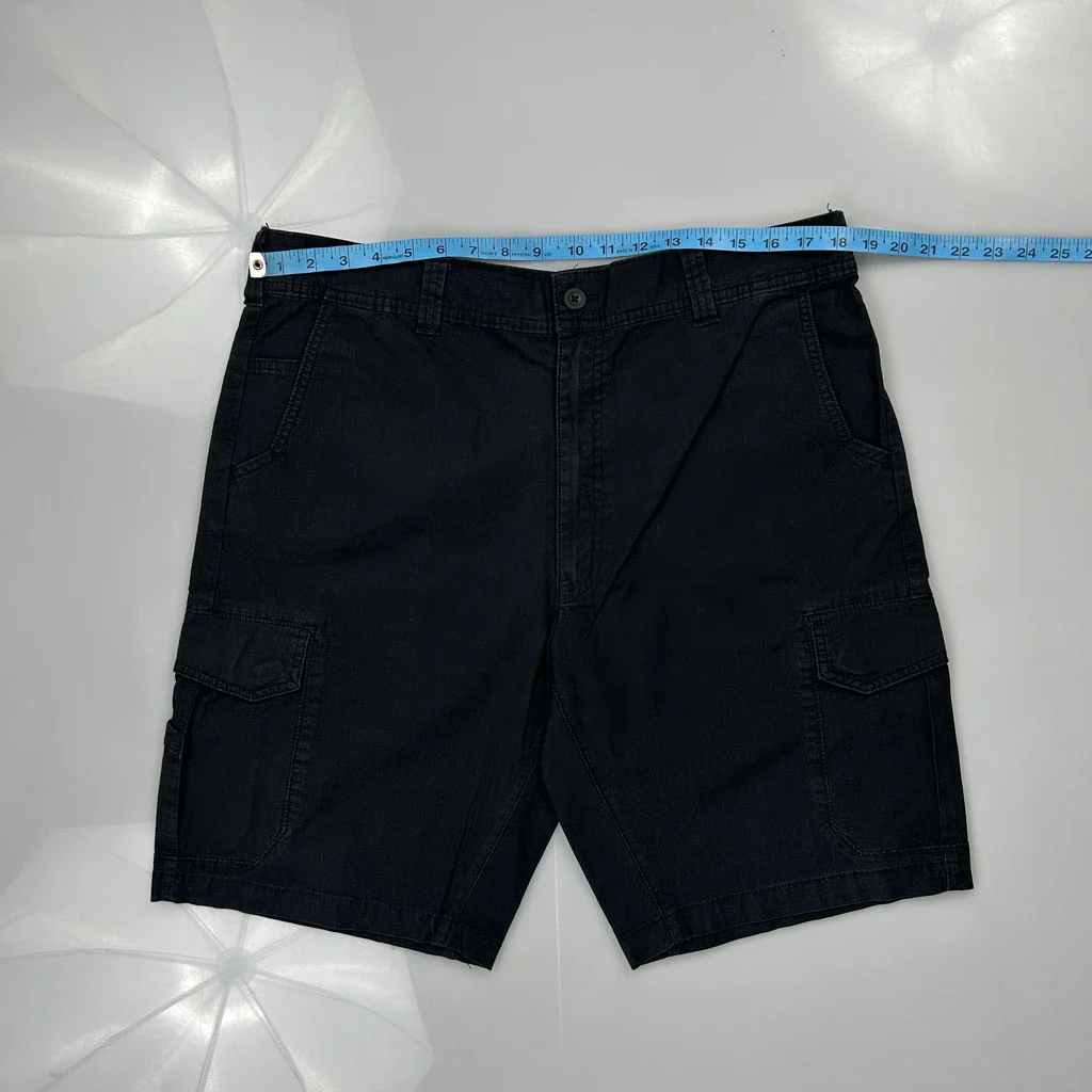 Dickies Cargo Shorts - 36W 10L Black Cotton - Image 3