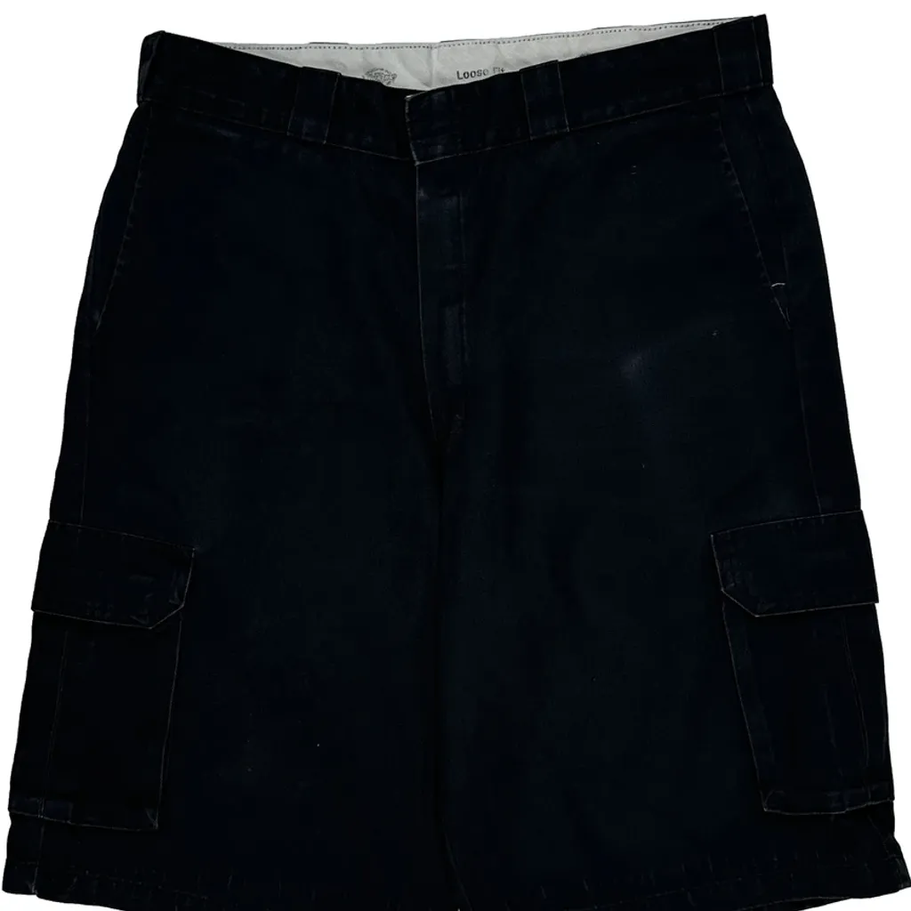 Dickies Cargo Shorts - 36W 13L Black Cotton - Image 10