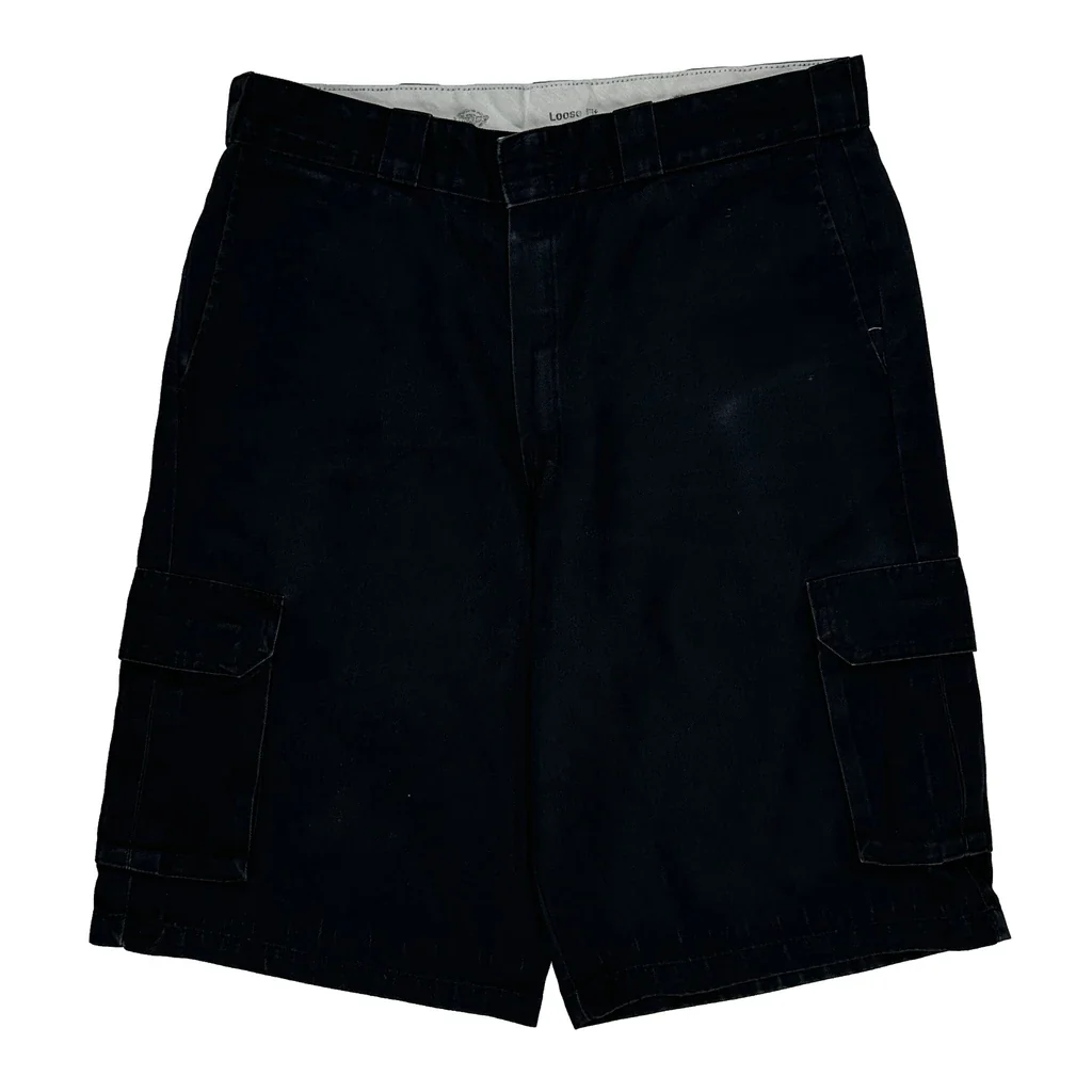 Dickies Cargo Shorts - 36W 13L Black Cotton - Image 2