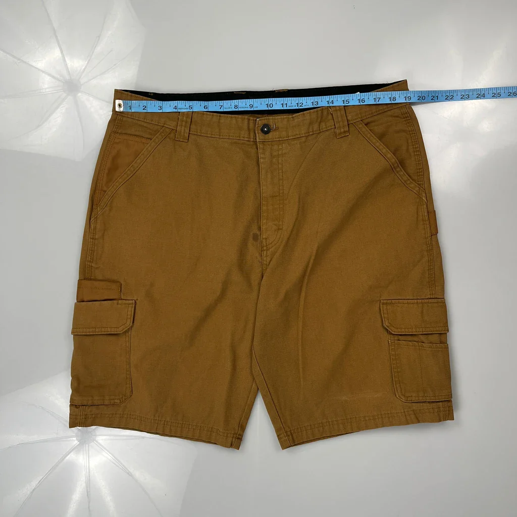 Dickies Cargo Shorts - 38W 11L Brown Cotton - Image 3