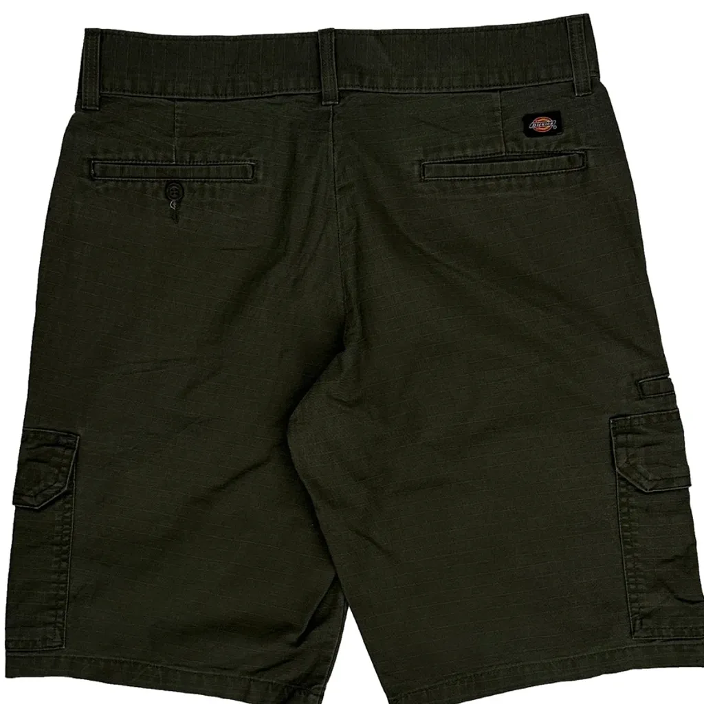 Dickies Cargo Shorts - 32W 10L Green Cotton Blend - Image 8
